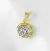 Colgante oro amarillo y blanco 18k con diamantes