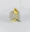 Colgante oro amarillo y blanco 18k con diamantes