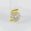 Colgante oro amarillo y blanco 18k con diamantes