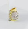 Colgante oro amarillo y blanco 18k con diamantes