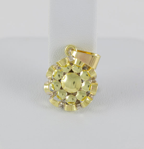 Colgante oro amarillo y blanco 18k con diamantes