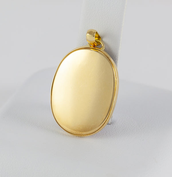 Colgante en oro amarillo 18k y porcelana esmaltada