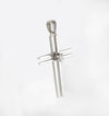Colgante cruz en oro blanco 18k con brillante