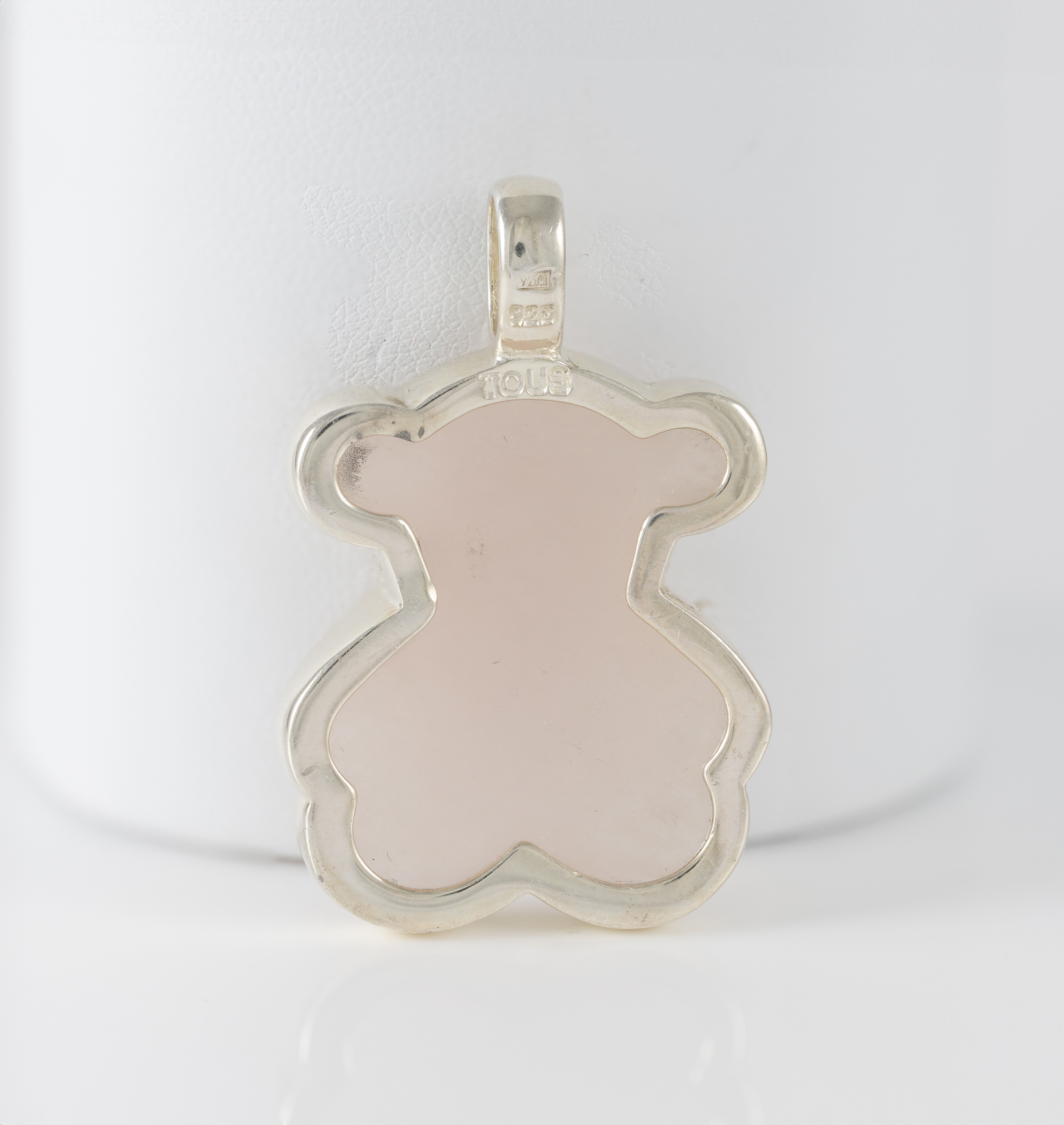 Colgante Tous en plata 925 y cuarzo rosa facetado Color