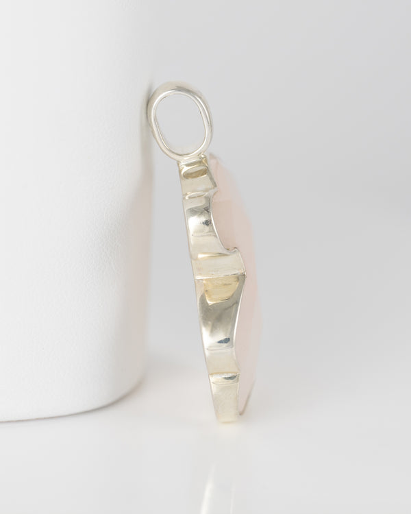 Colgante Tous en plata 925 y cuarzo rosa facetado Color