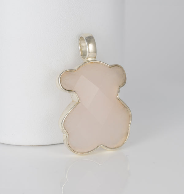 Colgante Tous en plata 925 y cuarzo rosa facetado Color