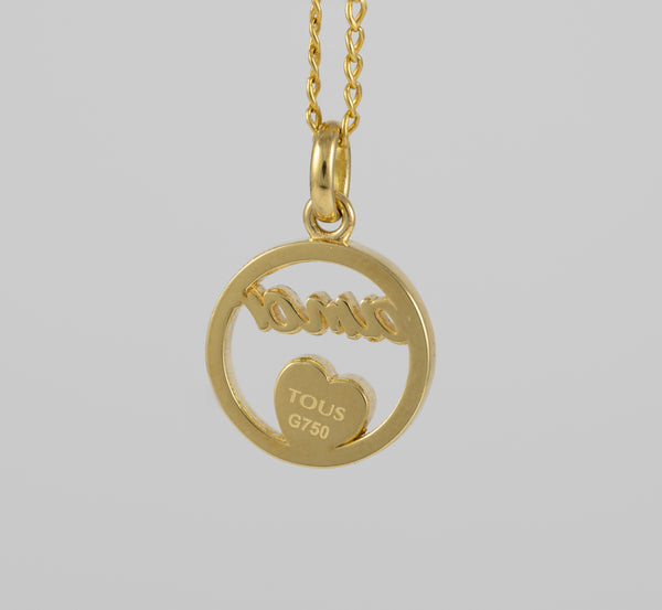 Colgante Tous Amor de oro amarillo 18k y diamantes Crossword