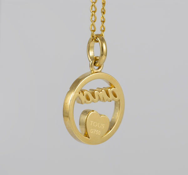 Colgante Tous Amor de oro amarillo 18k y diamantes Crossword