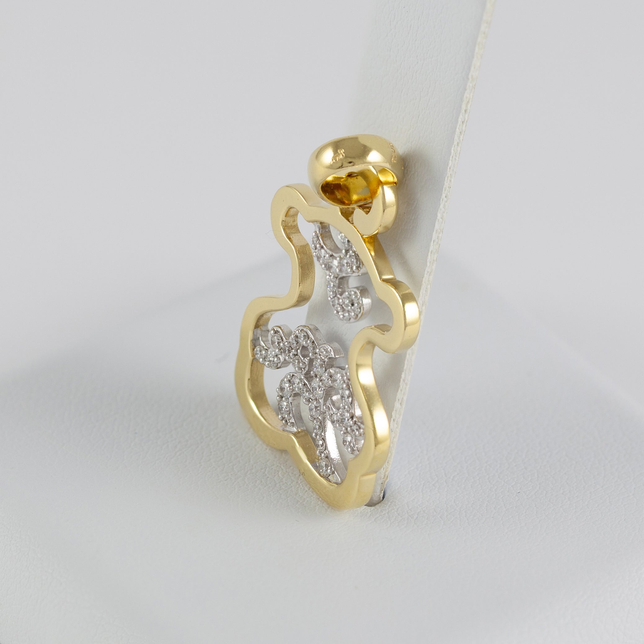 Colgante Tous en oro amarillo y blanco 18k con diamantes