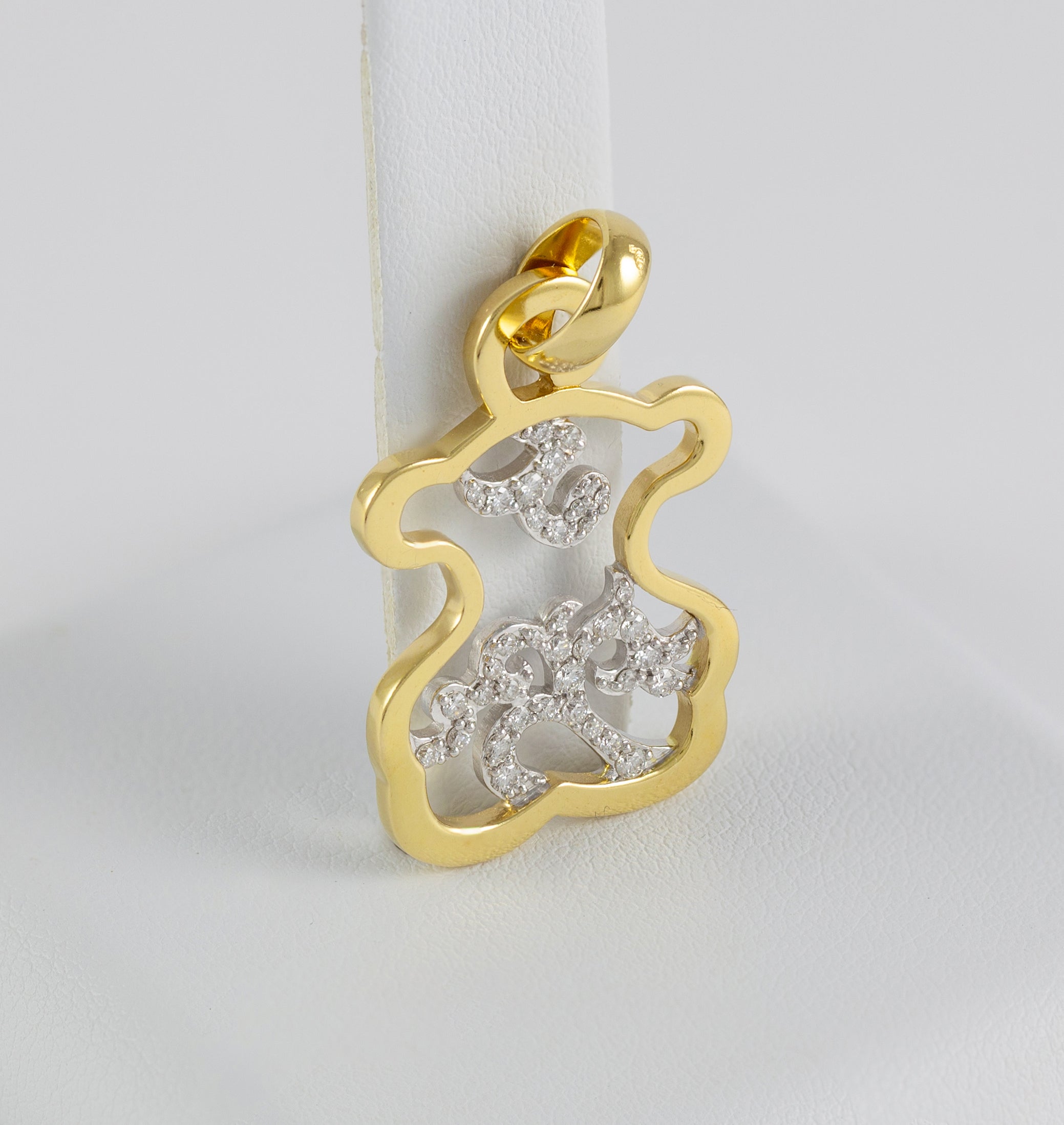 Colgante Tous en oro amarillo y blanco 18k con diamantes