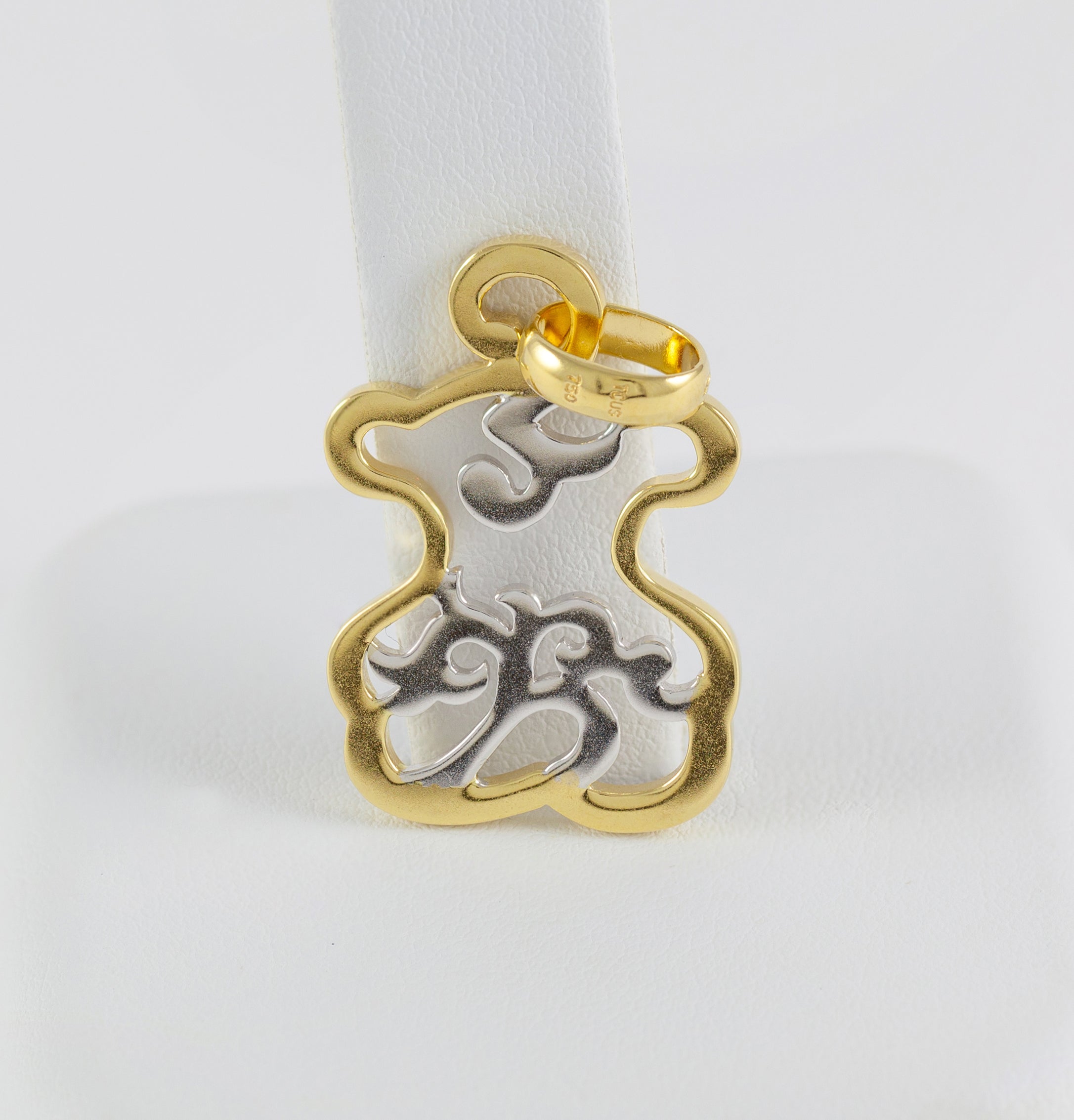 Colgante Tous en oro amarillo y blanco 18k con diamantes