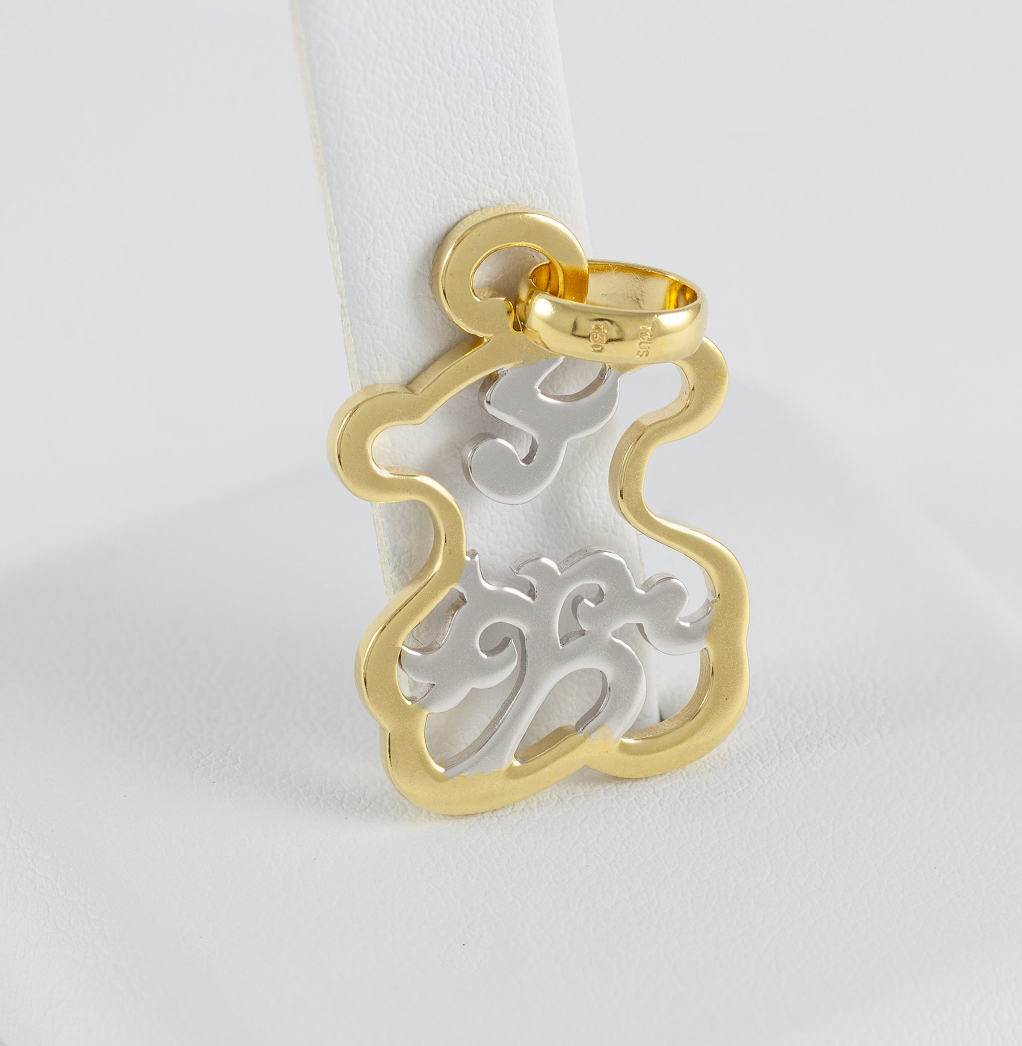 Colgante Tous en oro amarillo y blanco 18k con diamantes