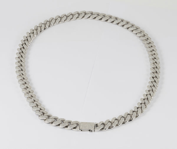 Cadena oro blanco 18k 750 con circonitas