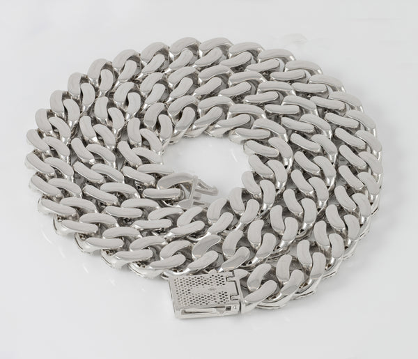 Cadena oro blanco 18k 750 con circonitas