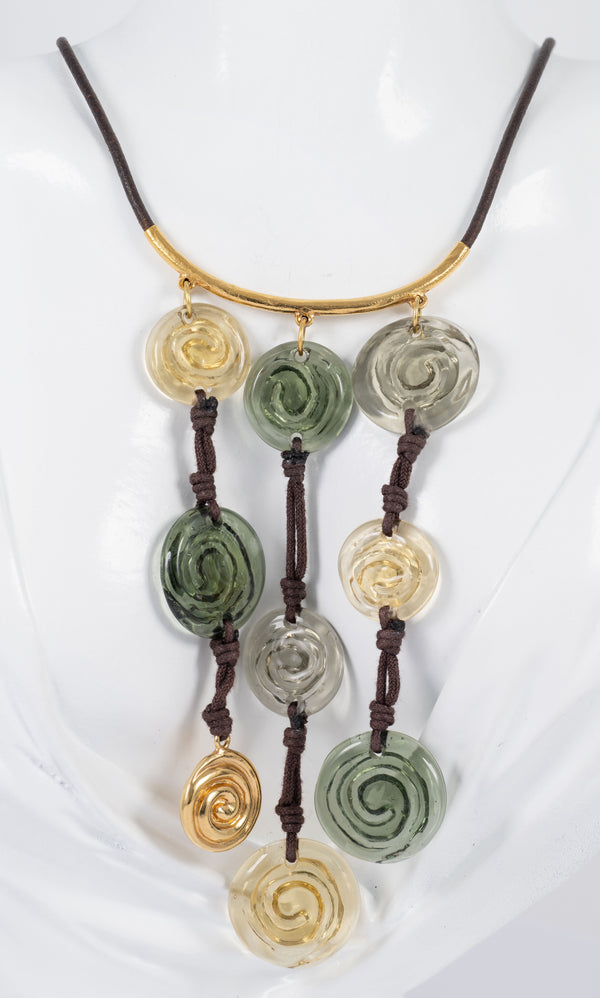 Collar Tous en oro amarillo 18k y cristal de murano Eugenia by Tous Iluminada