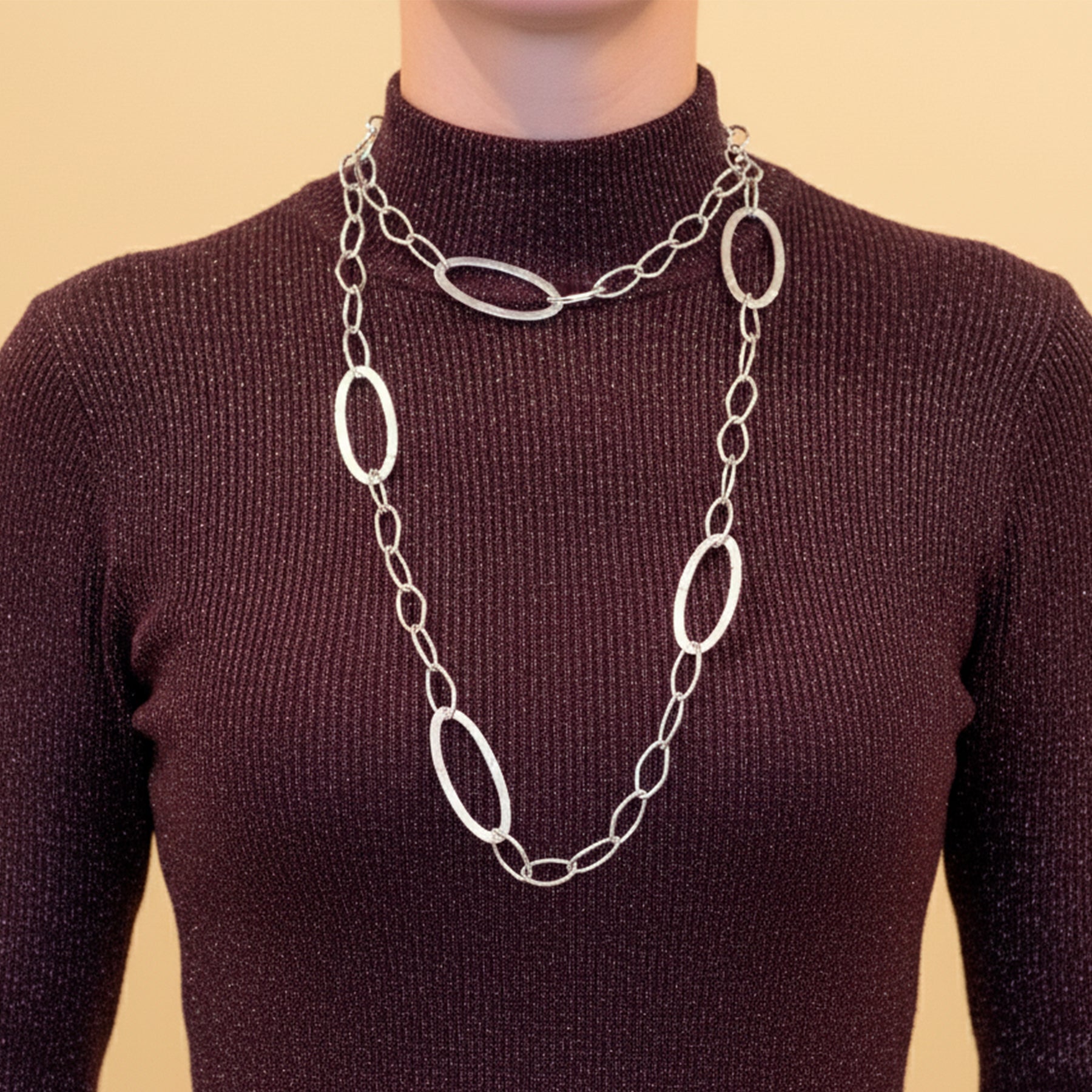 Collar Tous en plata 925 anillas ovales