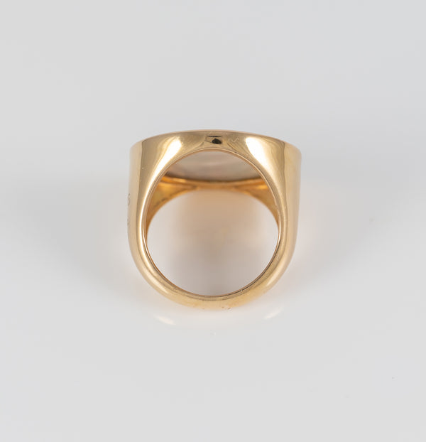 Anillo Tous Tartan Plata Vermeil con nácar