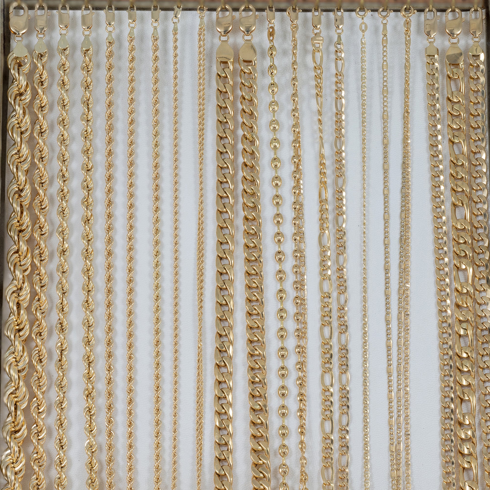 Cadena barbada de oro 18k 750 60cm