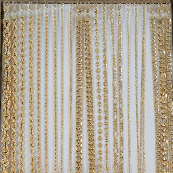 Cadena barbada de oro 18k 750 50cm