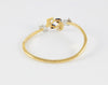 Conjunto Carrera y Carrera Pulsera y Anillo en oro amarillo y blanco 18k brillantes y zafiros