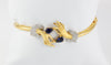 Conjunto Carrera y Carrera Pulsera y Anillo en oro amarillo y blanco 18k brillantes y zafiros