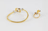 Conjunto Carrera y Carrera Pulsera y Anillo en oro amarillo y blanco 18k brillantes y zafiros