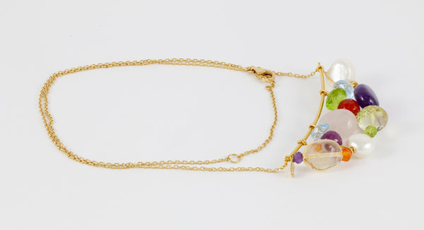 Collar Tous Garabato en oro amarillo 18k y gemas varias