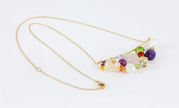 Collar Tous Garabato en oro amarillo 18k y gemas varias