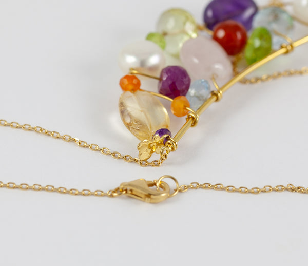 Collar Tous Garabato en oro amarillo 18k y gemas varias