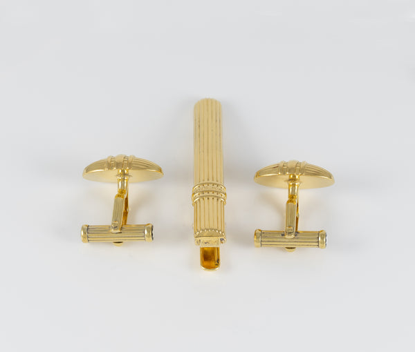 Montblanc Gemelos y Clip de corbata Plata 925 bañada en oro