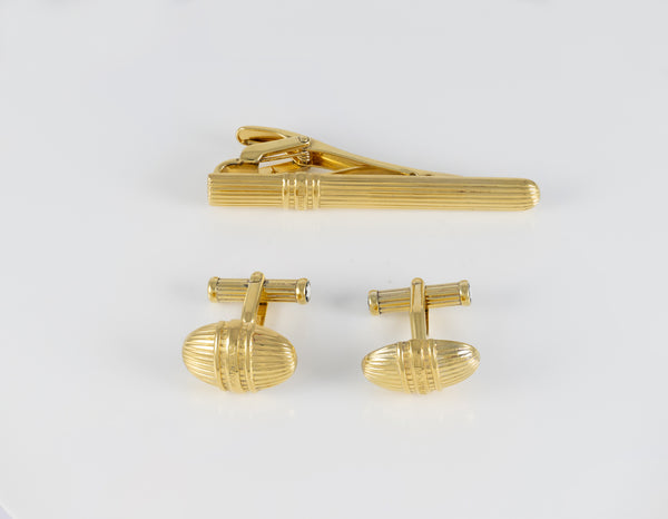 Montblanc Gemelos y Clip de corbata Plata 925 bañada en oro