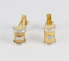 Gemelos en oro amarillo y blanco 18k con brillantes