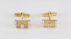 Gemelos en oro amarillo y blanco 18k con brillantes