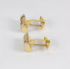 Gemelos en oro amarillo y blanco 18k con brillantes