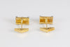 Gemelos en oro amarillo y blanco 18k con brillantes