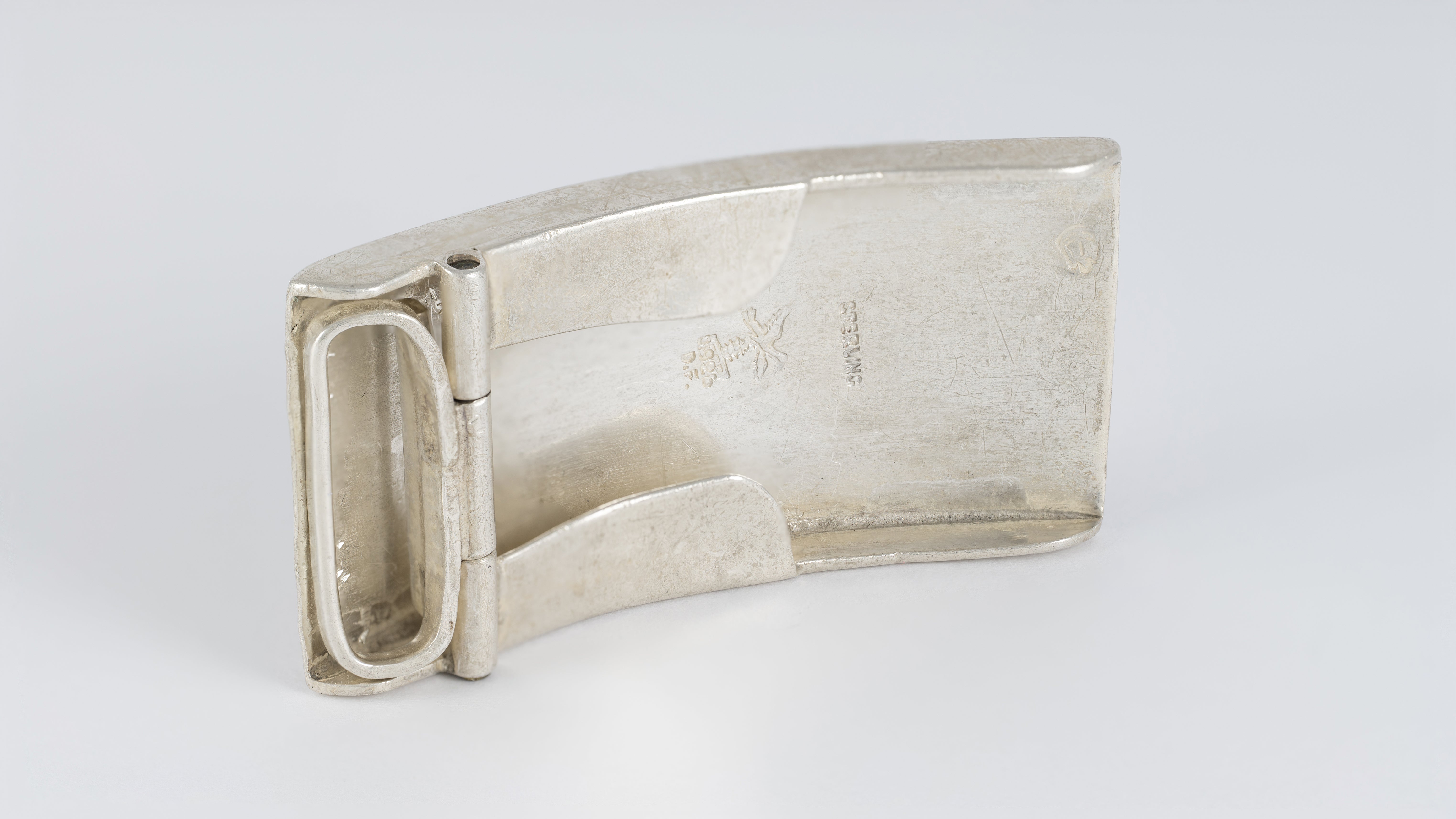 Hebilla de cinturón en plata 925 Gallos