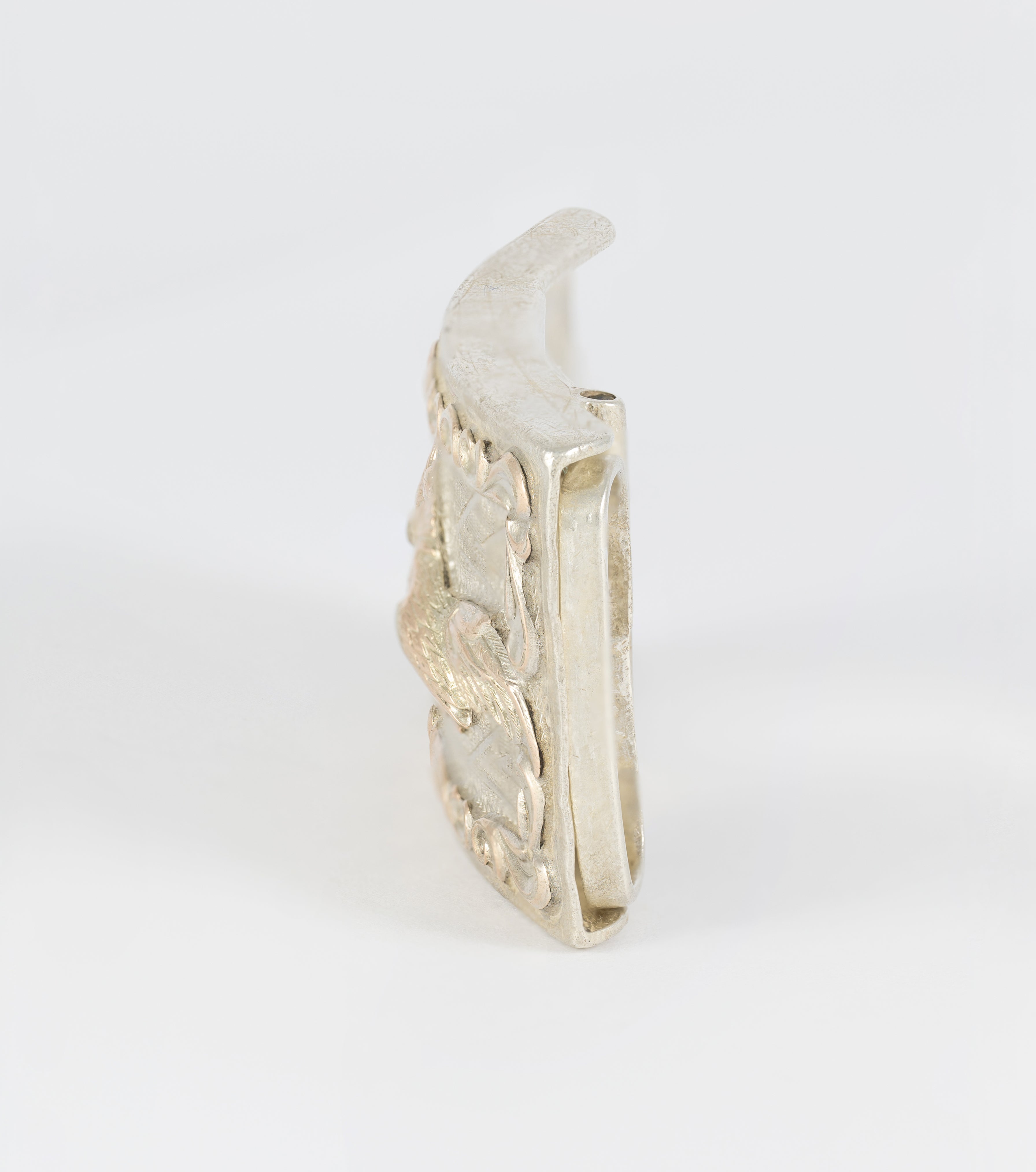 Hebilla de cinturón en plata 925 Gallos