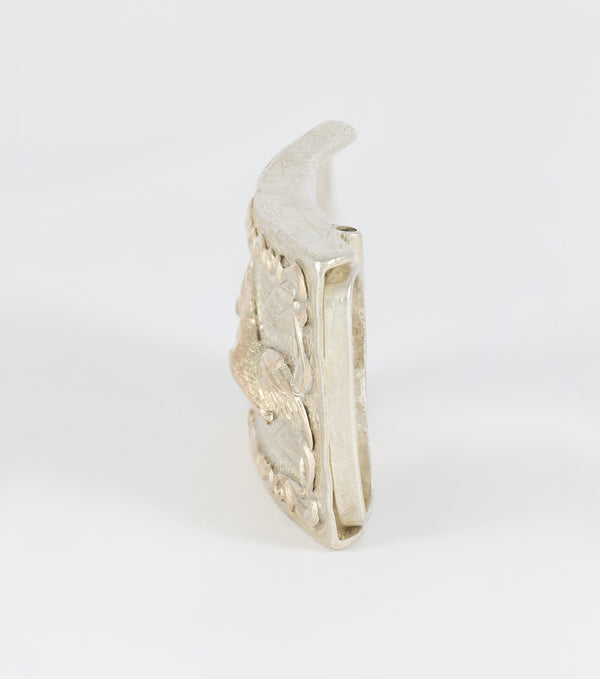 Hebilla de cinturón en plata 925 Gallos