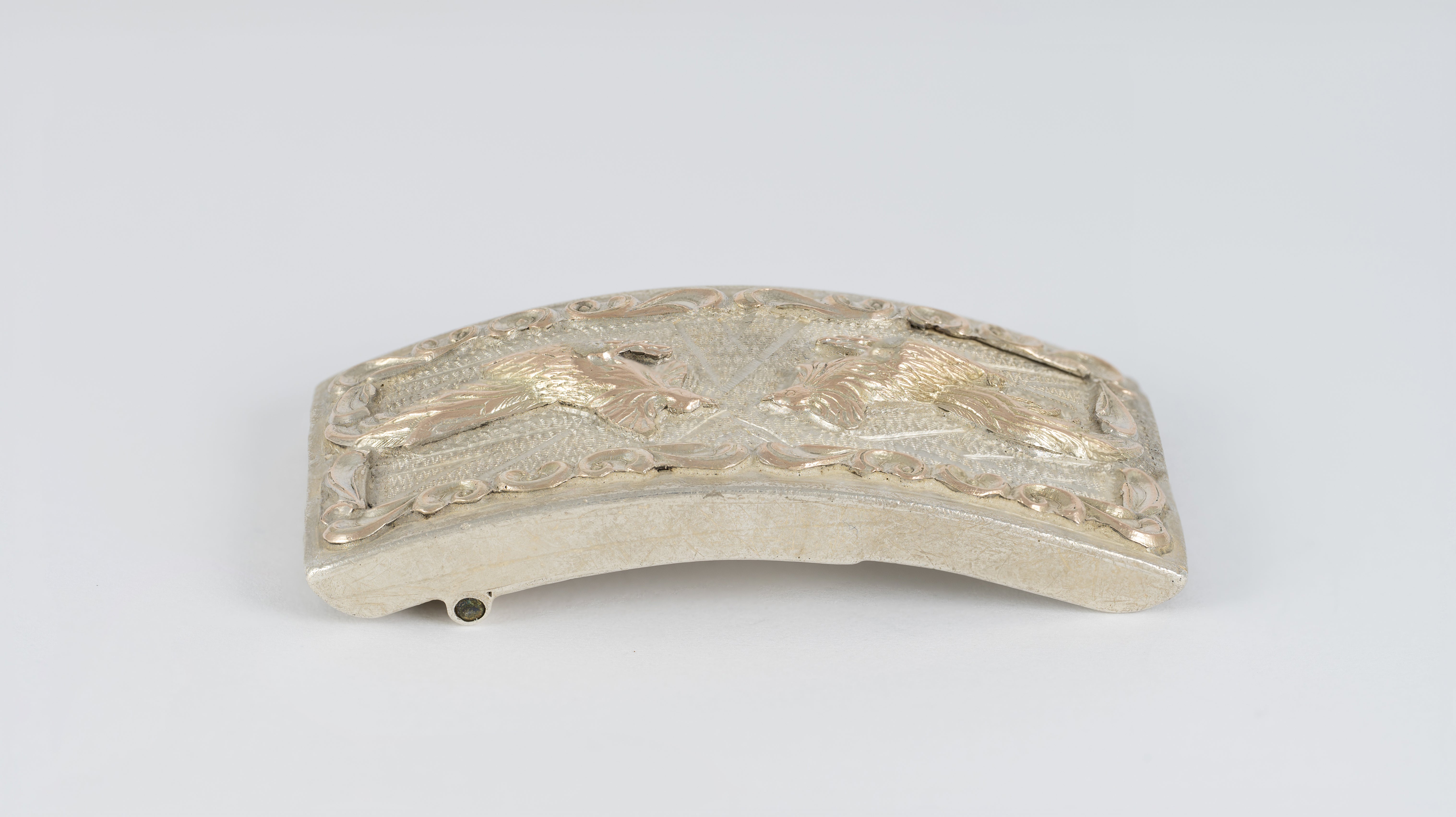 Hebilla de cinturón en plata 925 Gallos