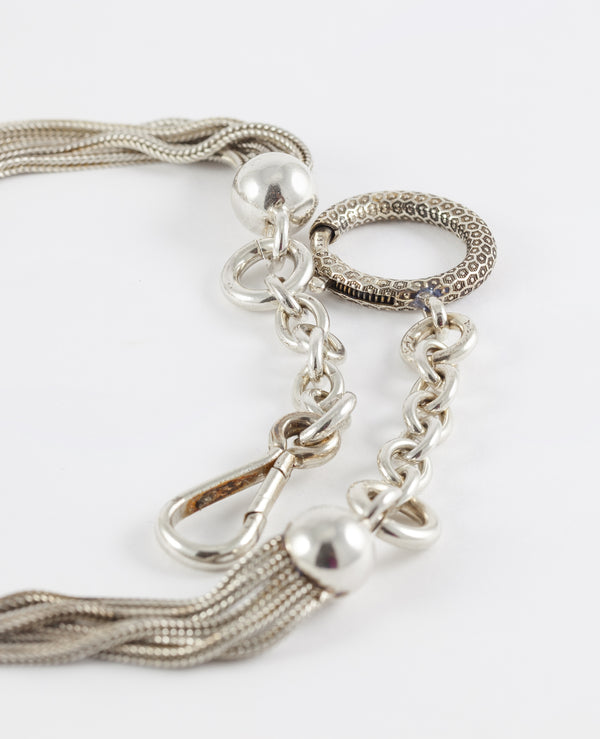 Leontina en plata con motivos esmaltados Baudet Francia