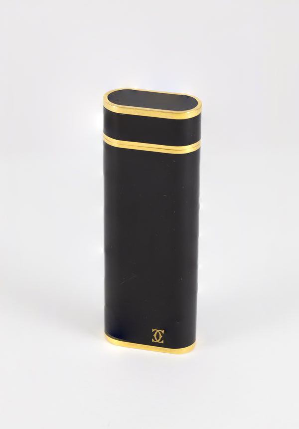 Cartier Lighter Black Lacquer Plaque or G