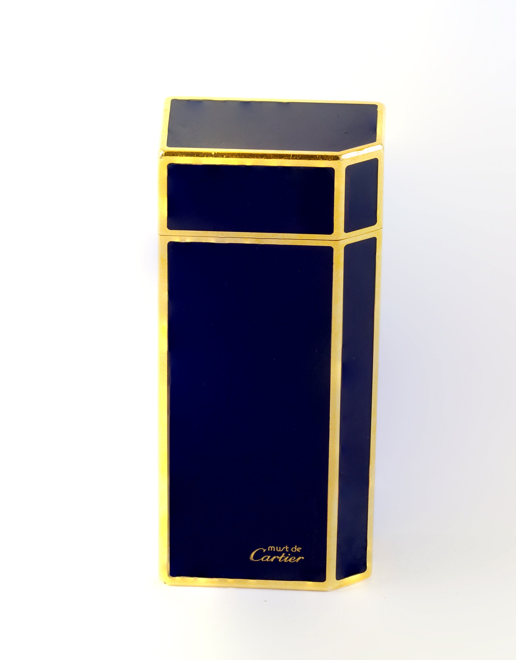 Cartier Lighter Blue Lacquer Plaque or G