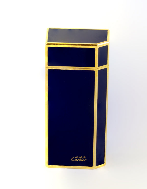 Cartier Lighter Blue Lacquer Plaque or G