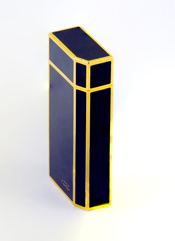 Cartier Lighter Blue Lacquer Plaque or G