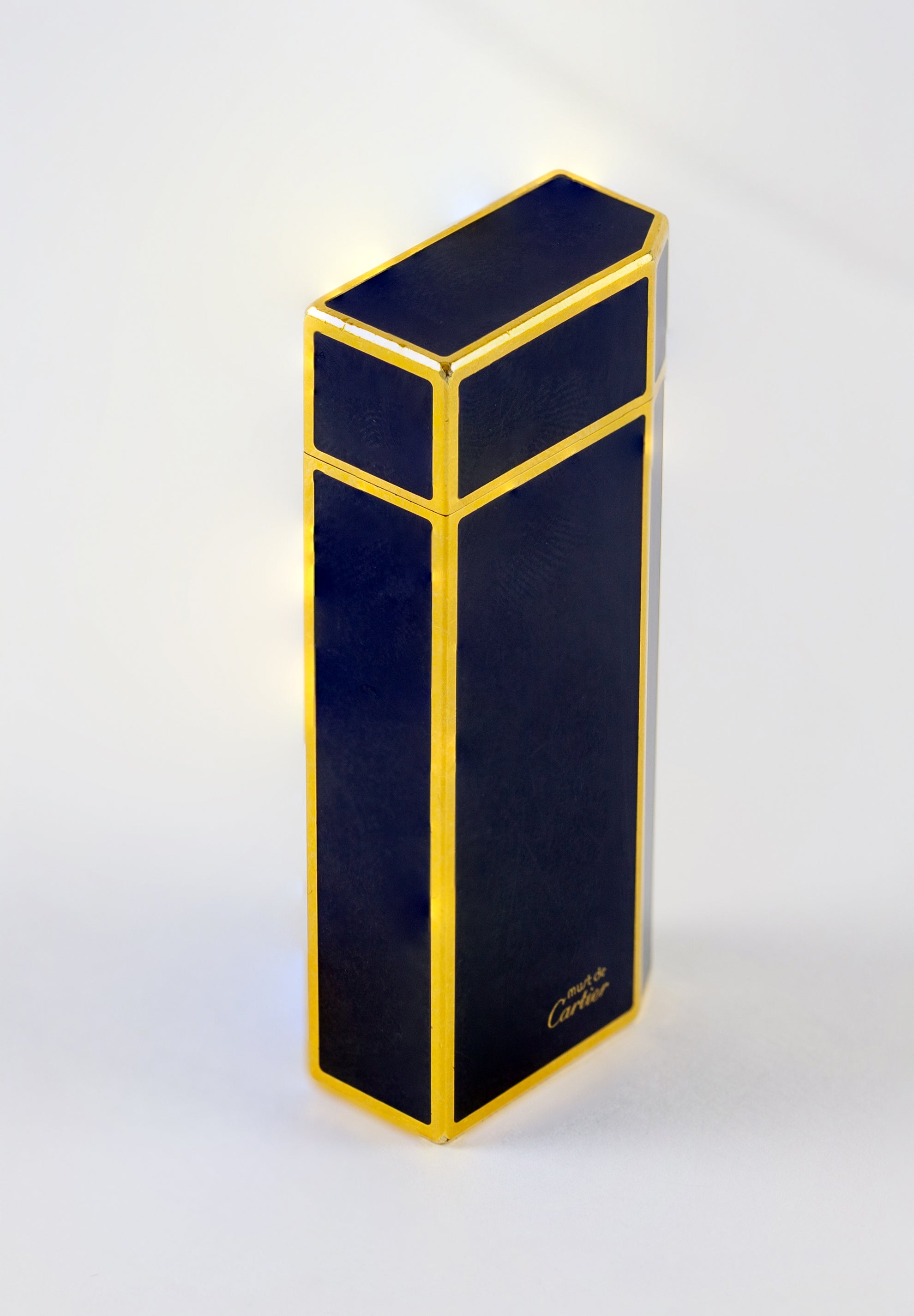 Cartier Lighter Blue Lacquer Plaque or G