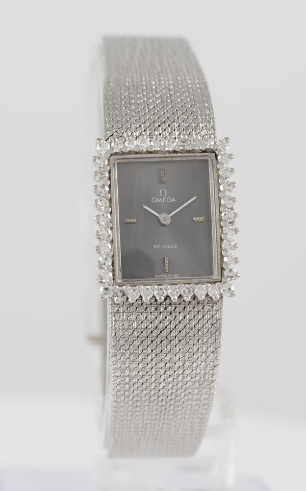 Omega Deville White Gold 18k and Diamonds Ref: 8244