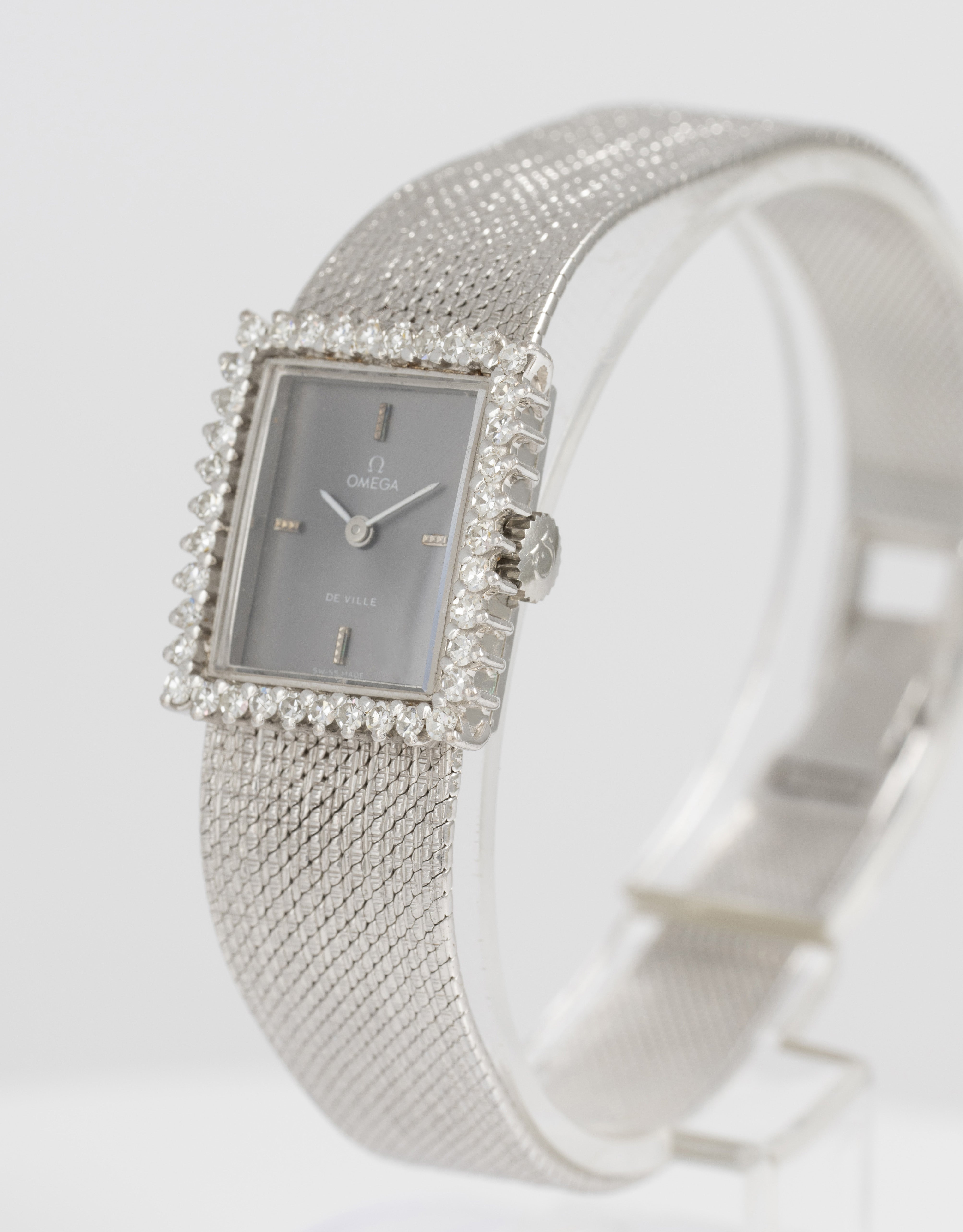 Omega Deville White Gold 18k and Diamonds Ref: 8244