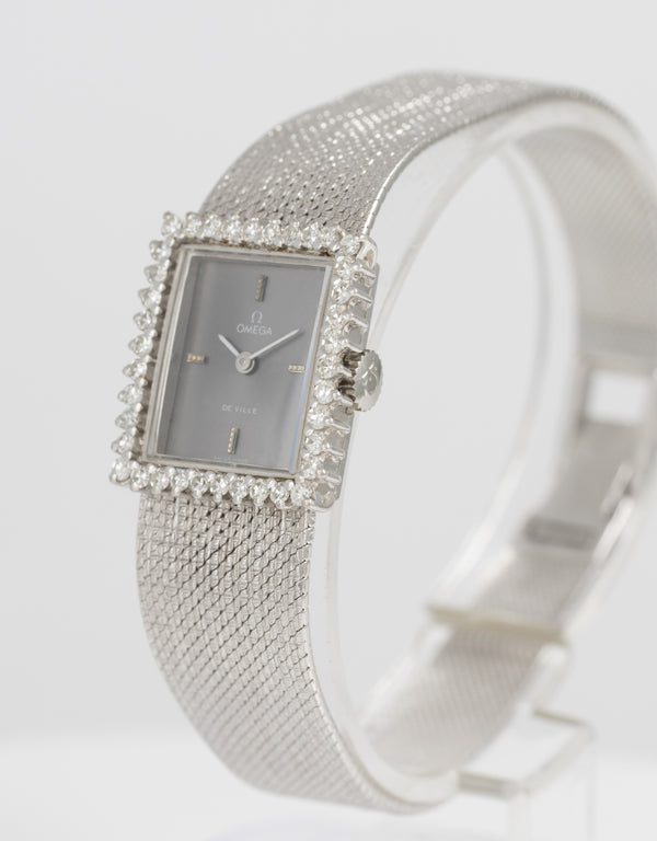 Omega Deville White Gold 18k and Diamonds Ref: 8244