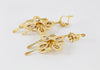 Pendientes antiguos en oro amarillo 18k y zafiros blancos