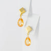 Pendientes en oro amarillo 18k y cuarzos
